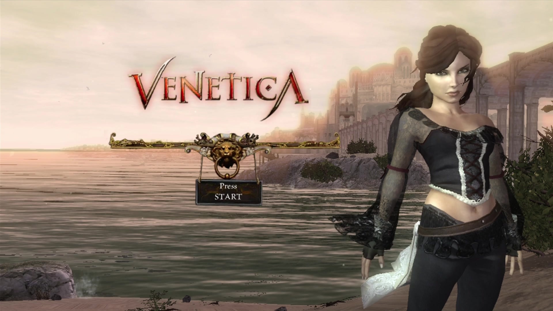 Venetica title screen for Xbox 360